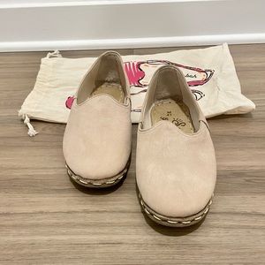 A soft suede leather shoe